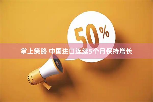 掌上策略 中国进口连续5个月保持增长
