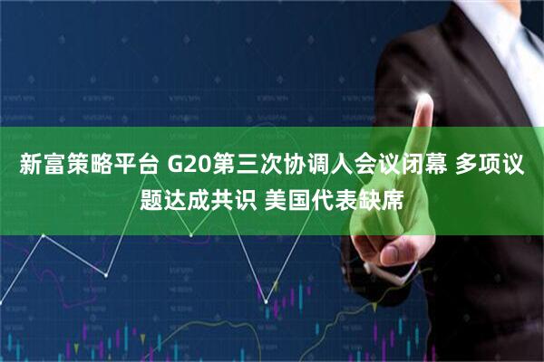 新富策略平台 G20第三次协调人会议闭幕 多项议题达成共识 美国代表缺席